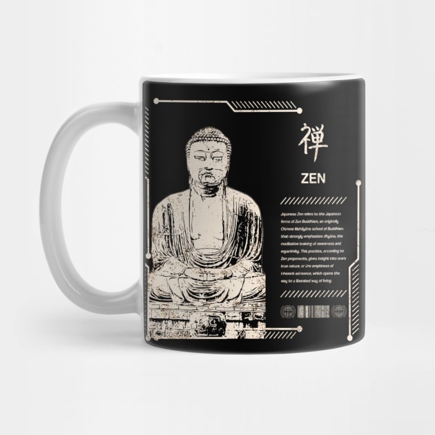 Japanese Zen Buddhism Spiritual Meditation Kanji Characters 649 by dvongart